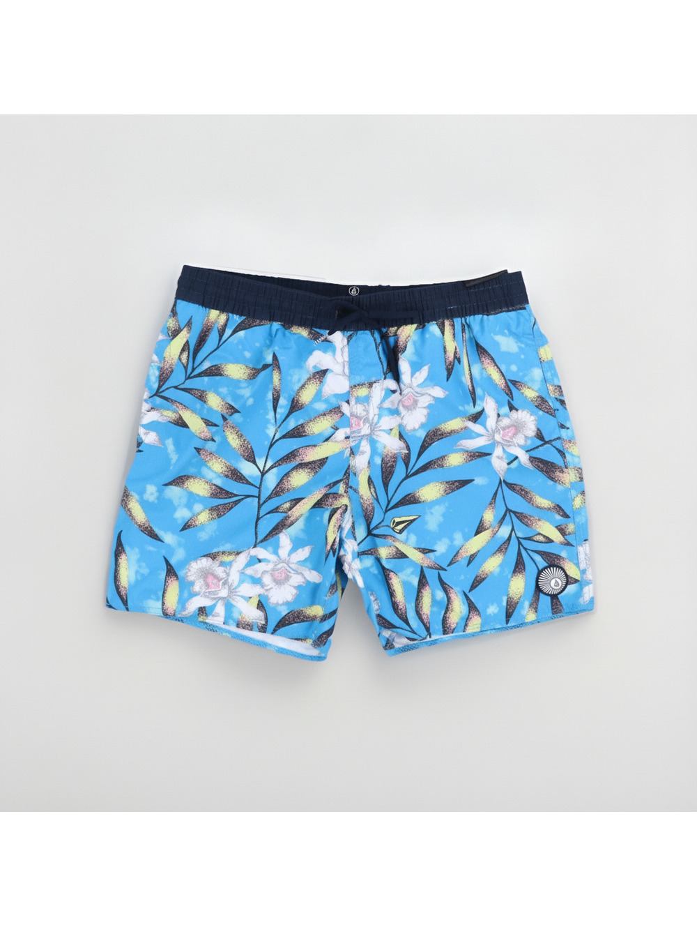 Mens Blue Swim Trunks Bathing Suit Bottoms Swimsuit Floral Brand New